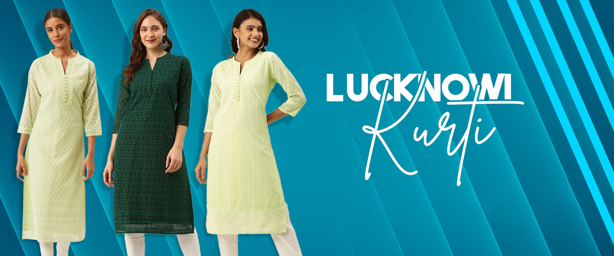 Green Lucknowi Kurti: Elegance Redefined in Chikankari