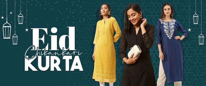 Aesthetics of Eid Styling with Zola's Chikankari Kurtis!