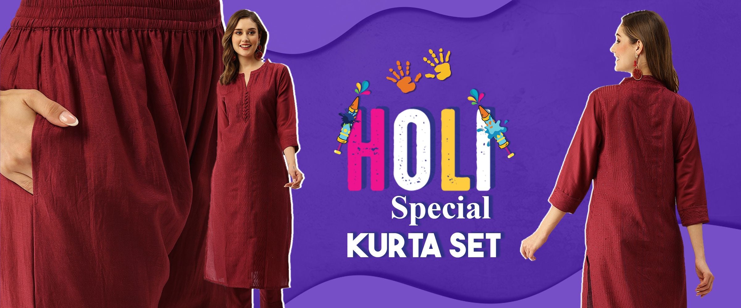 Holi Harmony: Zola's Kurta Sets for Women!