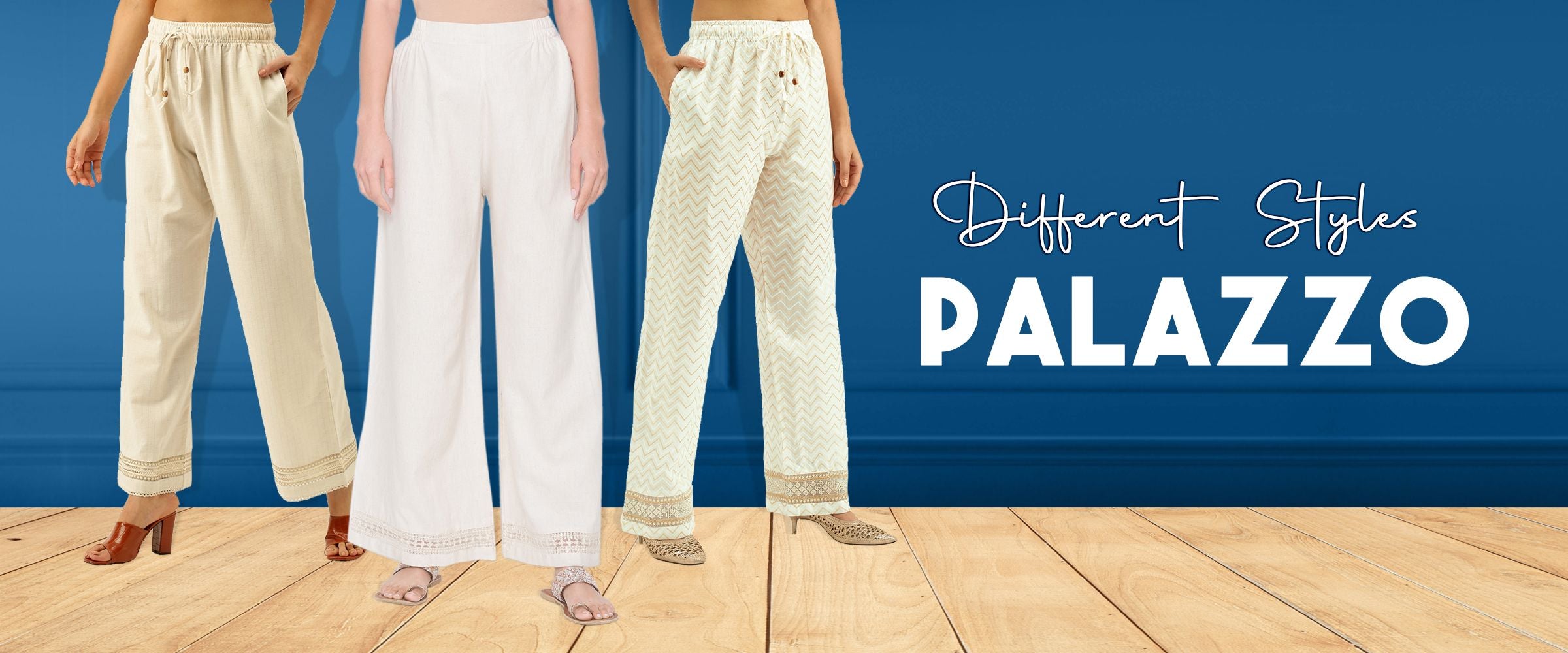Palazzo Pants with Lace Accent