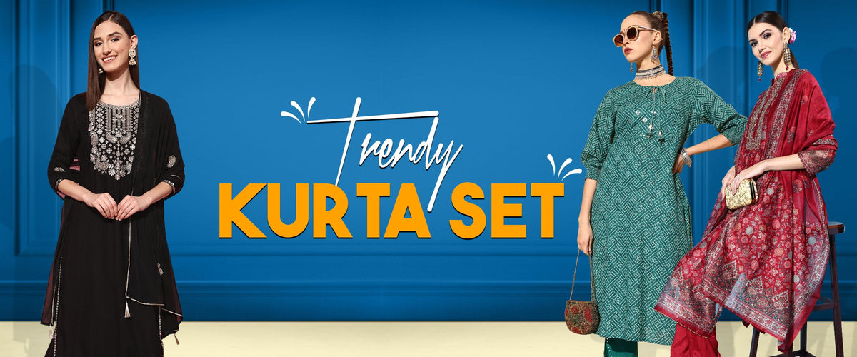 Explore Kurta Plazo Sets with Dupatta Online
