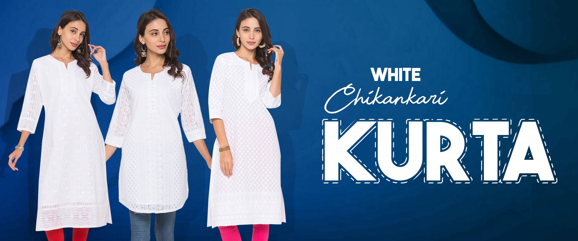 White Chikankari Kurti, White Kotadoria Chikankari Kurti ,white Cotton Kurti,  Indian Kurti, Chikankari Kurti Online - Etsy Denmark