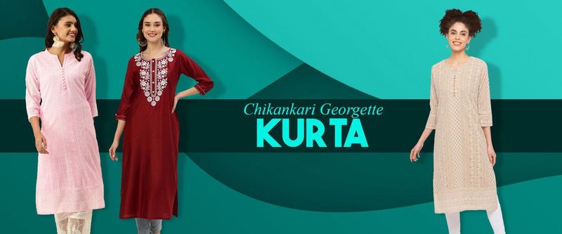 Chikankari Kurta Georgette: Embrace Timeless Elegance