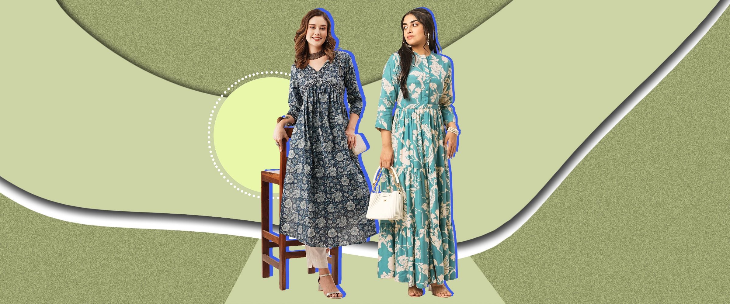 5 ways to pair Flared kurta with your Bottoms for Various Occasions, Moods, and Body Types