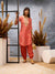 Coral Chanderi Silk Kurta Set For Women