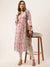 Cotton Pink Fit & Flare Kurta For Women