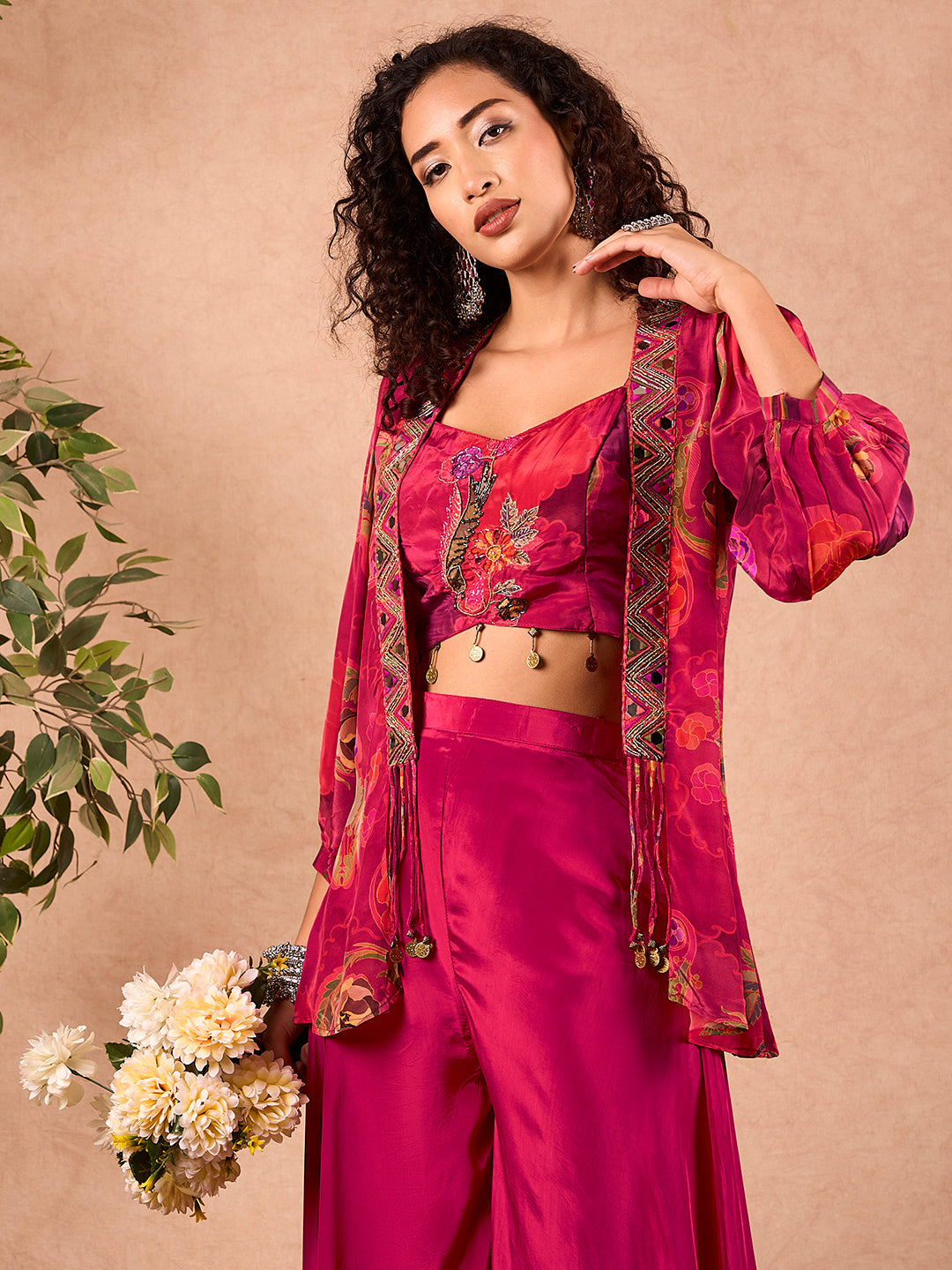 Be a Vision in Pink with this Glamorous Kurt Set with Jacket- Zola