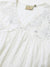 Cotton White Embroidery Flared Dresses