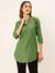 Rayon Self Design Olive Tunic For Women