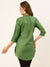 Solid Olive Green Straight Tunic For Women