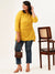 Mustard Rayon Straight Tunic for Women