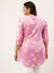 Rayon Floral Print Pink PlusSize Tunic
