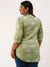 Rayon Floral Print Green PlusSize Tunic