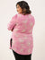 Rayon Floral Print Pink PlusSize Tunic