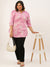 Rayon Pink PlusSize Tunic For Women