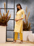 Yellow Floral Print Kurta Set For women