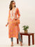 Orange Embroidery Kurta For Women