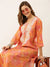 Orange Bandhani Print Kurta For Women