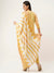 ZOLA Round Neck Rayon All Over Floral Print Yellow Straight Kurta Set With Dupatta For Women