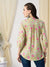 ZOLA Exclusive Cotton LightGreen A-Line Tunic With Kantha work & Floral Print For Women