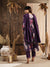 Chiffon wine suit set with dupatta for women