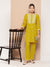Zola Mustard Straight Co-Ord set For Women
