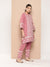 ZOLA Exclusive Round Neck Rayon All Over Floral Embroidery Onion Straight Co-Ord set For Women