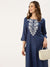 Blue Embroidery Kurta For Women