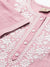 Rayon Embroidery Pink Kurta For Women