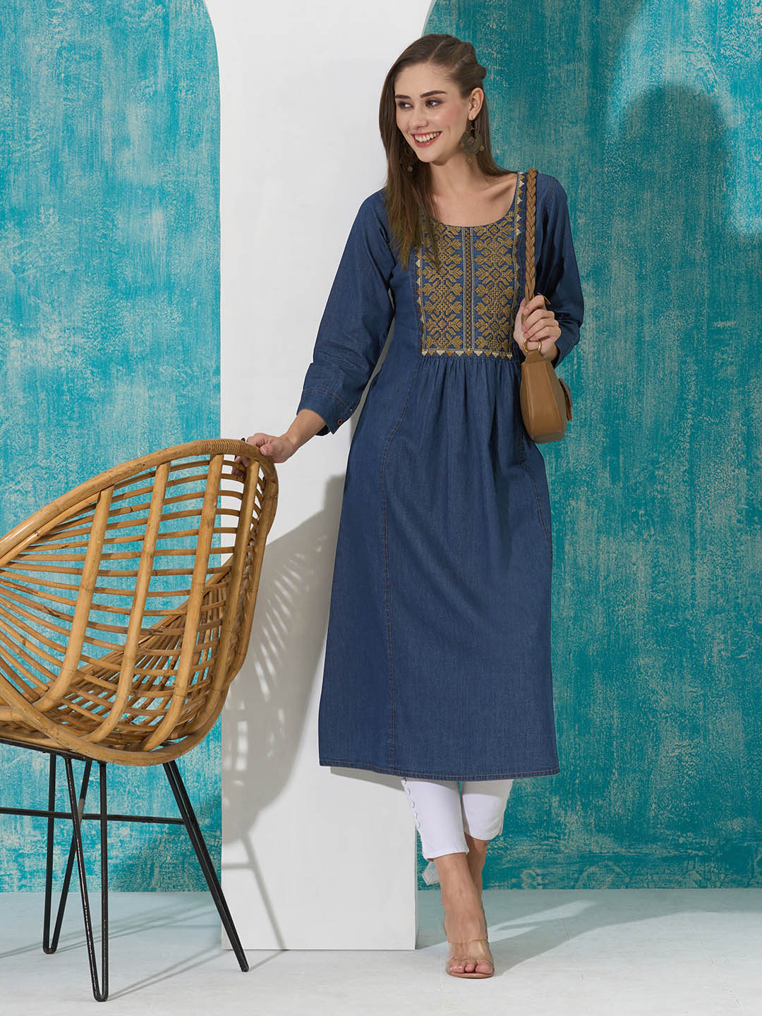 Casual Wear Dx Denim Aline Kurta for Women