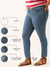 Pencil Fit Stone Denim Jean with for women