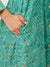 ZOLA Collar Neck Muslin All Over Colorful Lehriya Print Sea Green Fit & Flare Ethnic Dress For Women