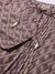 ZOLA Round Neck Chanderi Silk All Over Dabu Butti Print With Mirror Embellishments Purple Tunic For Women