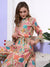 ZOLA Collar Neck Muslin All over Colorful Botanical Print Multicolor Straight Co-ord Set For Women