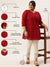 Women Maroon Embroidered Georgette Lucknowi Chikankari Thigh Length Kurta