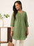 Olive Green Georgette Chikankari Tunic For Women