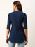 3/4th sleeve Dx Blue Color Straight Tunic For Women