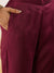 Maroon Solid Pant with Pocket Co-ord Set