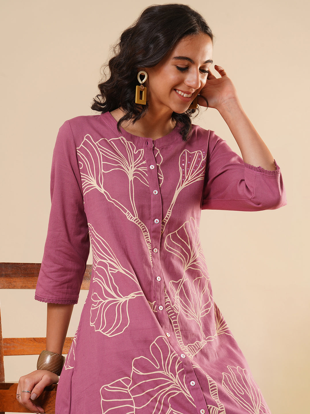 Onion Comfort Fit Cotton Kurta for Women Online in India - Zola