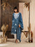 Blue Cotton Suit Set with Dupatta for women