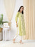 All Over Floral & Butti Print Green Straight Kurta For Women