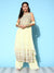 ZOLA Lemon Georgette Round Neck Sleeveless Ethnic Wear Kurta Set With Dupatta for Women