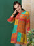 ZOLA Mandarin Collar Crepe All Over Mixed Print Hip Length Multi Straight Fit Tunic For Women