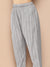 Zola Round Neck Rayon Stripe Yarn Dyed Fabric Floral Embroidery Grey Straight Kurta Set For Women