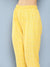 Zola Round Neck Rayon Geometric Yarn Dyed Fabric Floral Embroidery Mustard Straight Kurta Set For Women