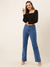 ZOLA Exclusive Denim Clean Look Clean Look Stretchable Stone Blue Flared Jeans For Women