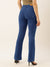 ZOLA Exclusive Denim Clean Look Stretchable Frayed Hems Stone Blue Boot Cut Jeans For Women