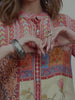 Mixed Print Multicolor Straight Tunic For Women