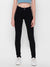 Denim Black Solid Ankle Length Basic Jeans for Women