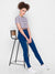 Denim Dx Blue Solid Ankle Length Jeans for Women